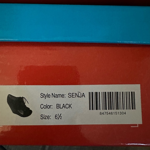 Modern Rush Womens Senja Lace Up Wedge Sandals in Black New In Box - Picture 12 of 14